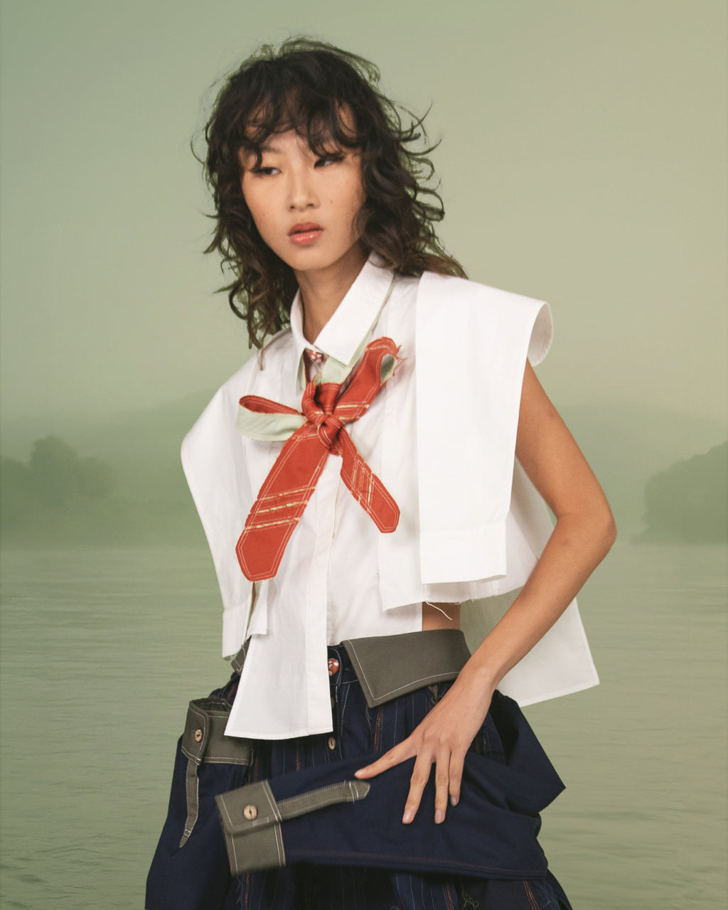 Crop Informal Shirt - White